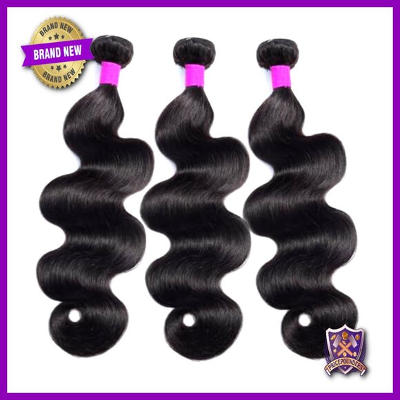 100% Brazilian Virgin Hair Extensions Body Wave Bundles 16-20 Inch